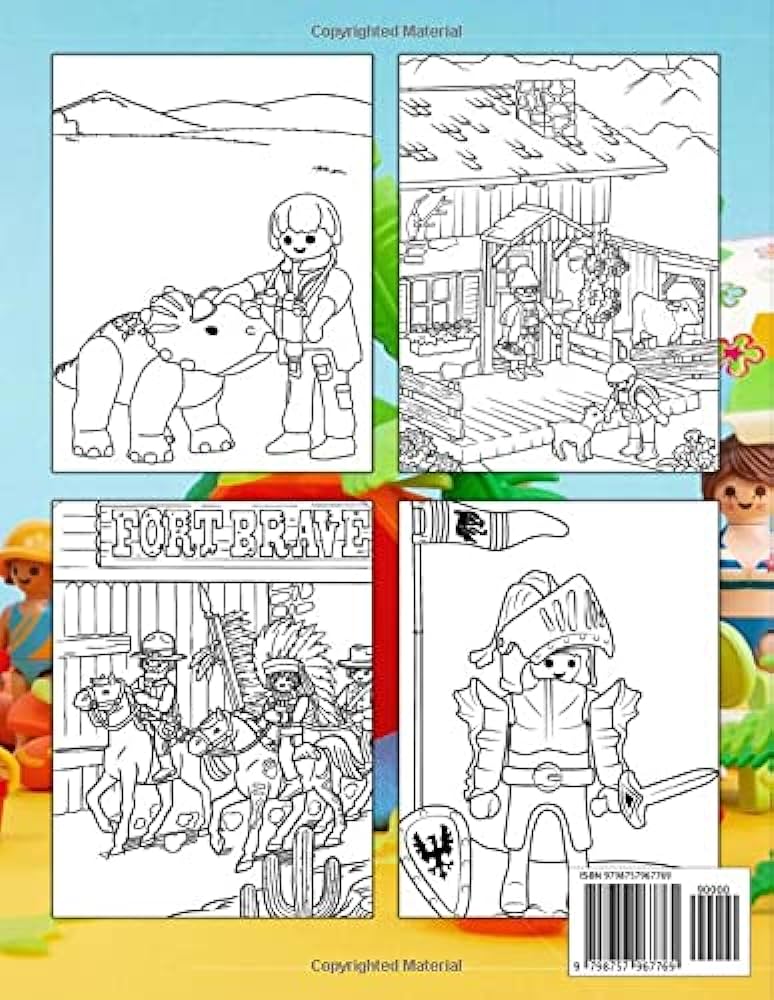 Playmobil coloring book explore the world with stunning illustrations gift ia for all lovers go cartoon books