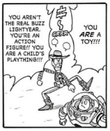 The famous you are a toy scene in the manga rtoystory