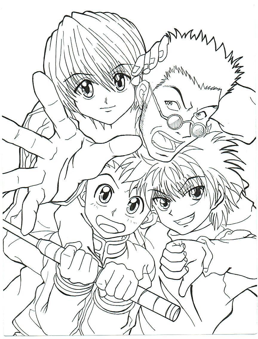 Download or print this amazing coloring page hunter x hunter coloring pages coloriage coloriage manga pyjamasque coloriage