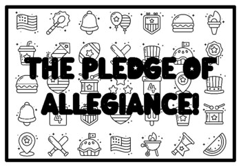 The pledge of allegiance fourth of july activity patriotic colorg pages worksheet by swati sharma