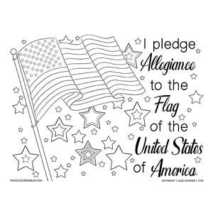Pledge of allegiance coloring page