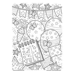 Independence day coloring sheets