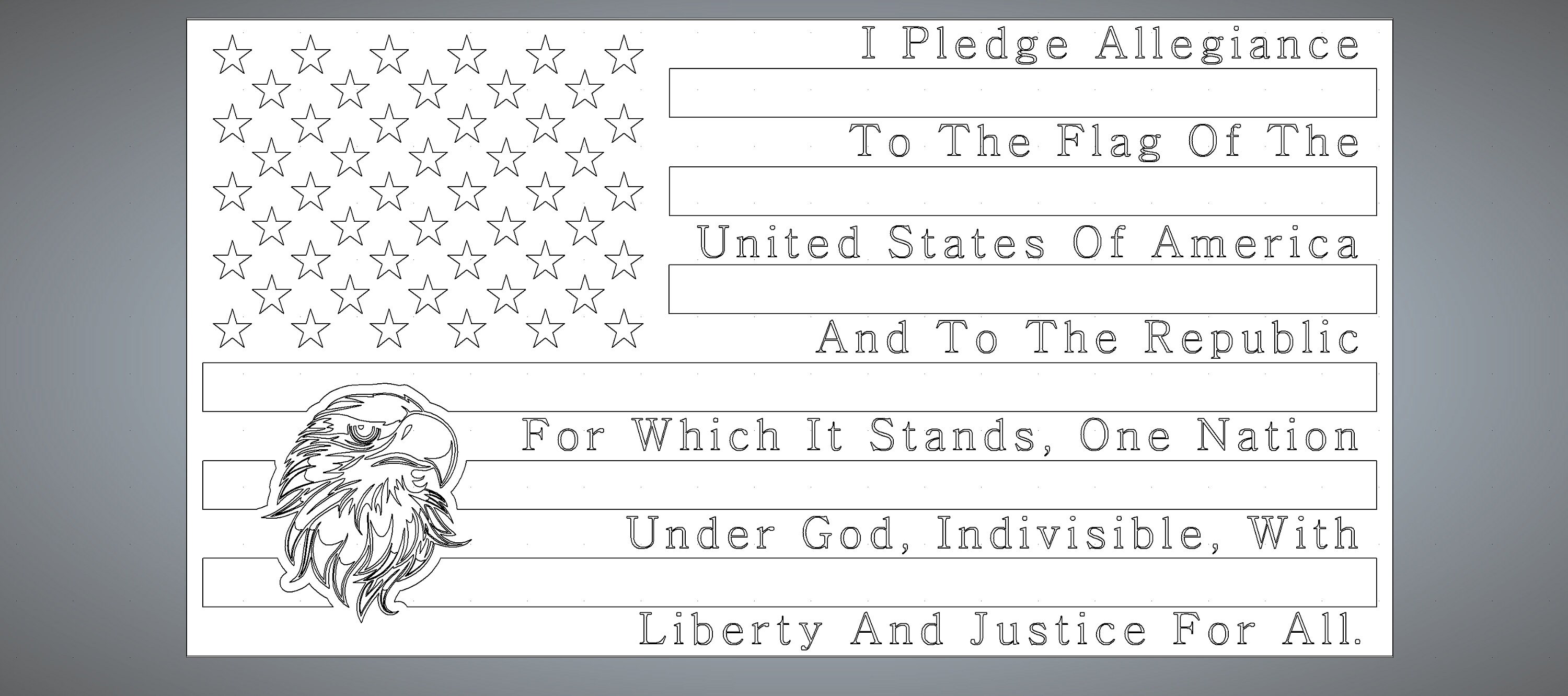 Pledge of allegiance flag svg