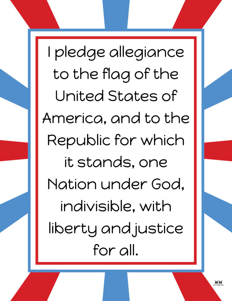 Pledge of allegiance words