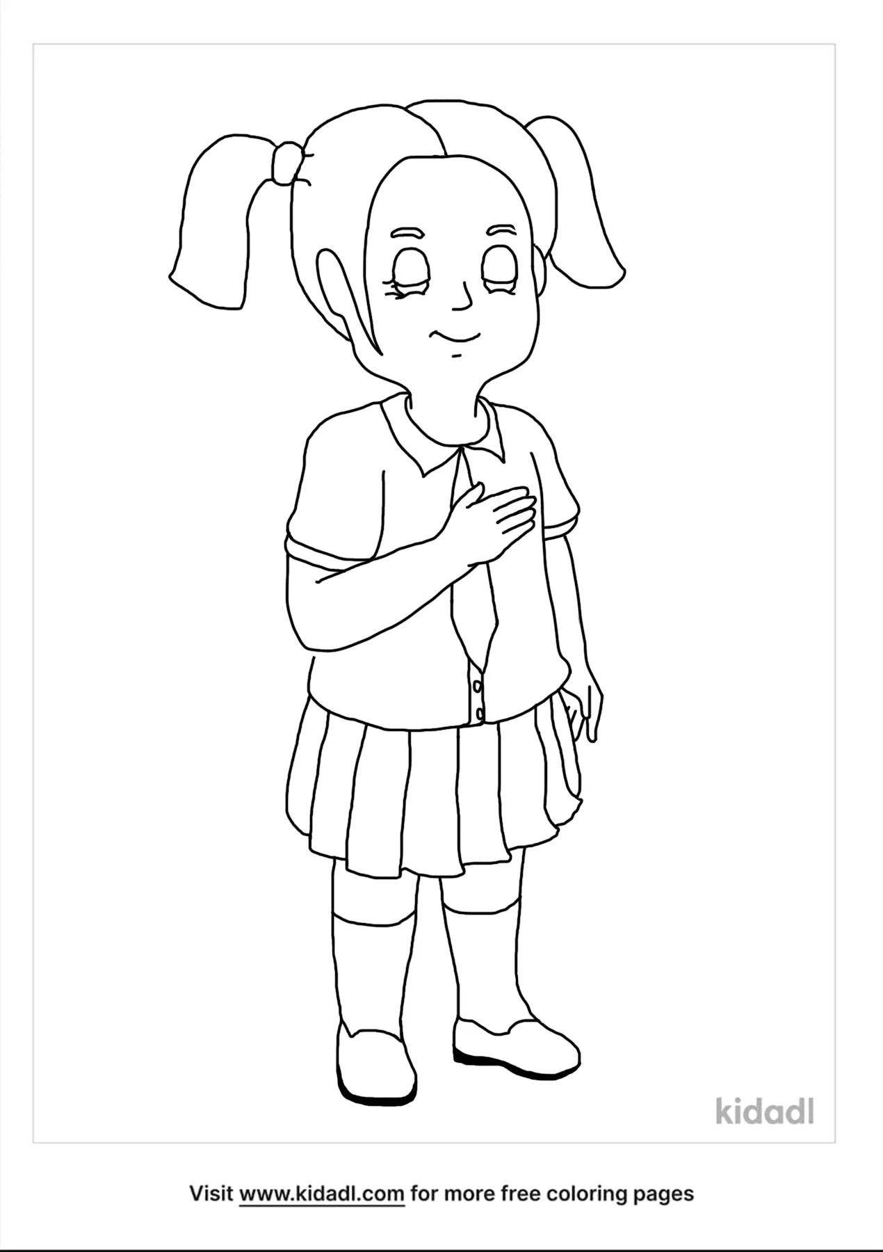 Free pledge of allegiance coloring page coloring page printables