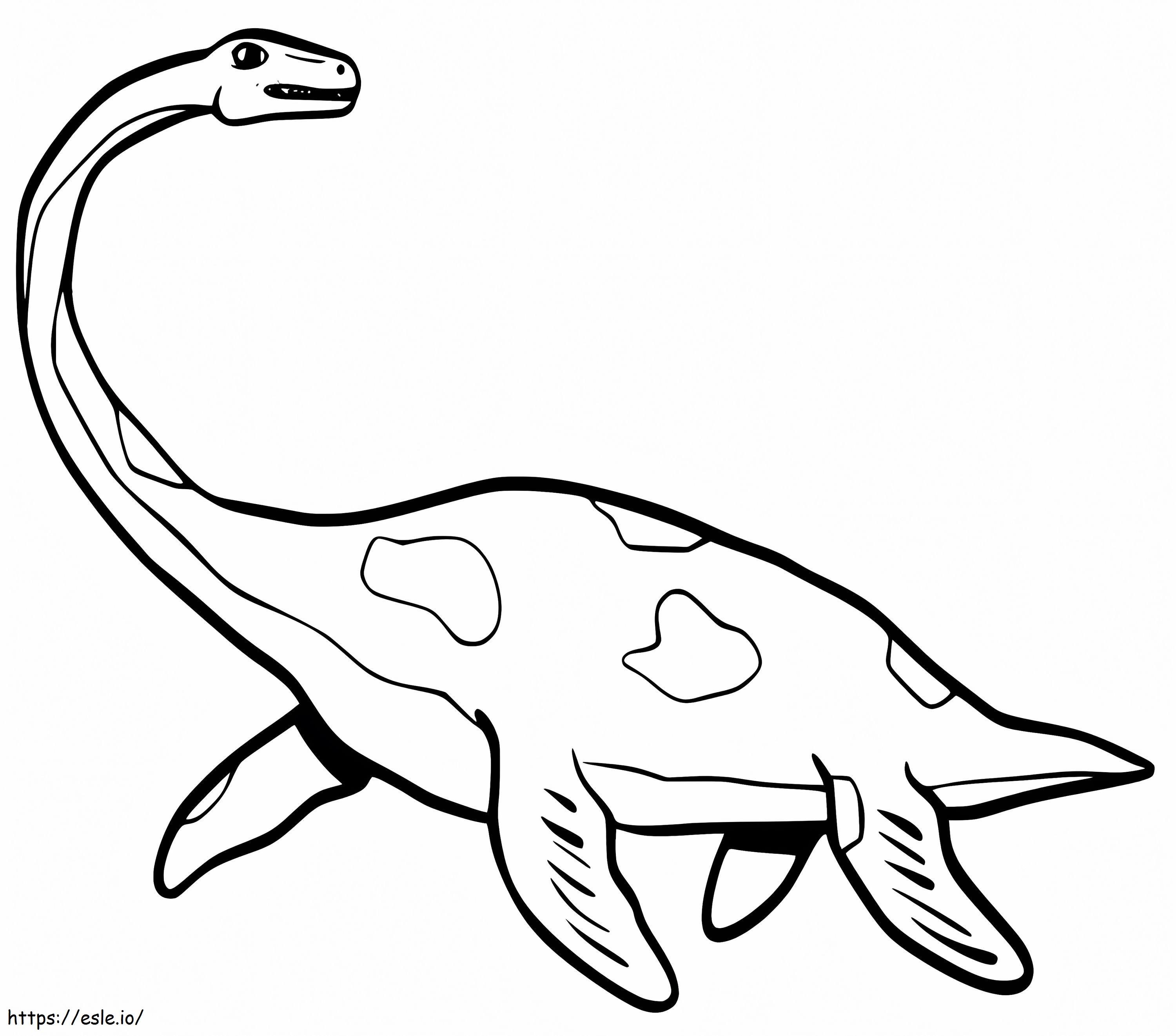 Dinosaur plessaurus coloring page