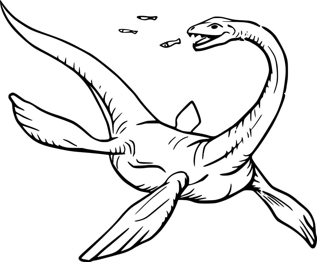 Plesiosaurus coloring pages printable for free download