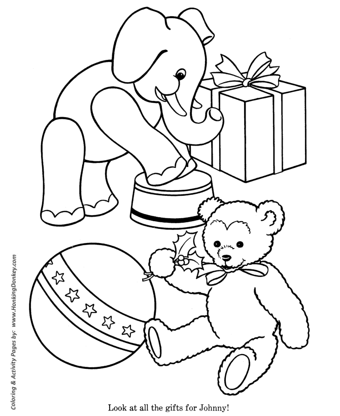 Stuffed toy coloring pages stuffed elephant and bear coloring page and kids activity sheet