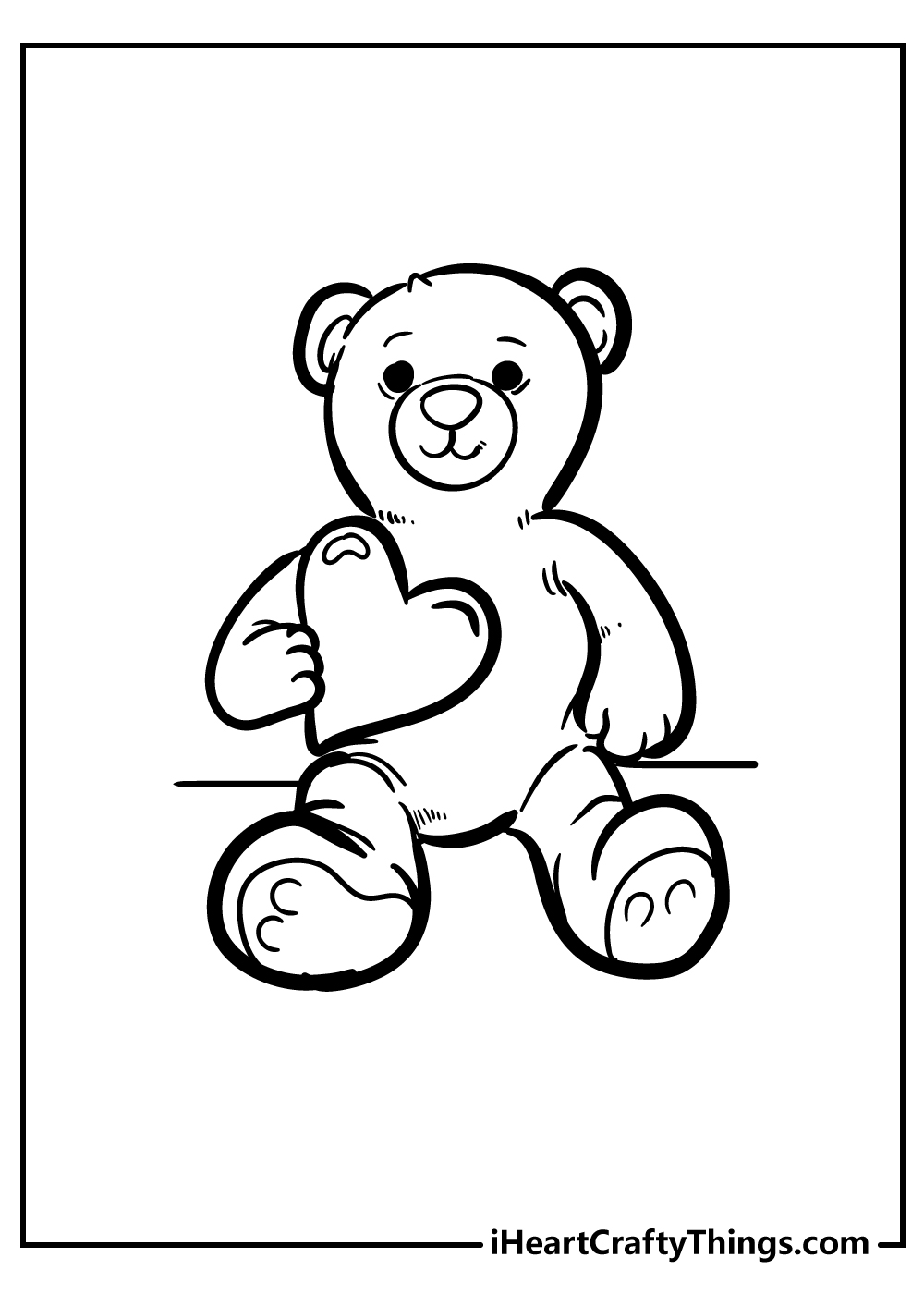 Teddy bear coloring pages free printables