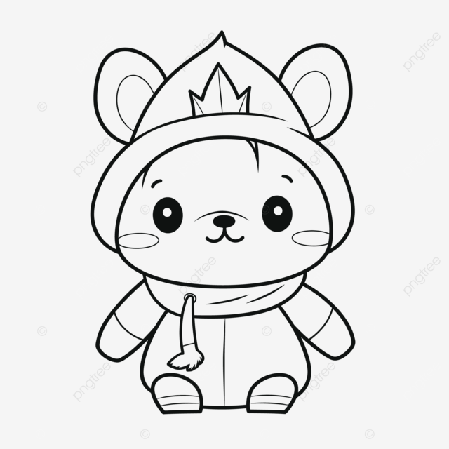 Cute plush bear coloring page outline sketch drawing vector bear drawing wing drawing ring drawing png and vector with transparent background for free download