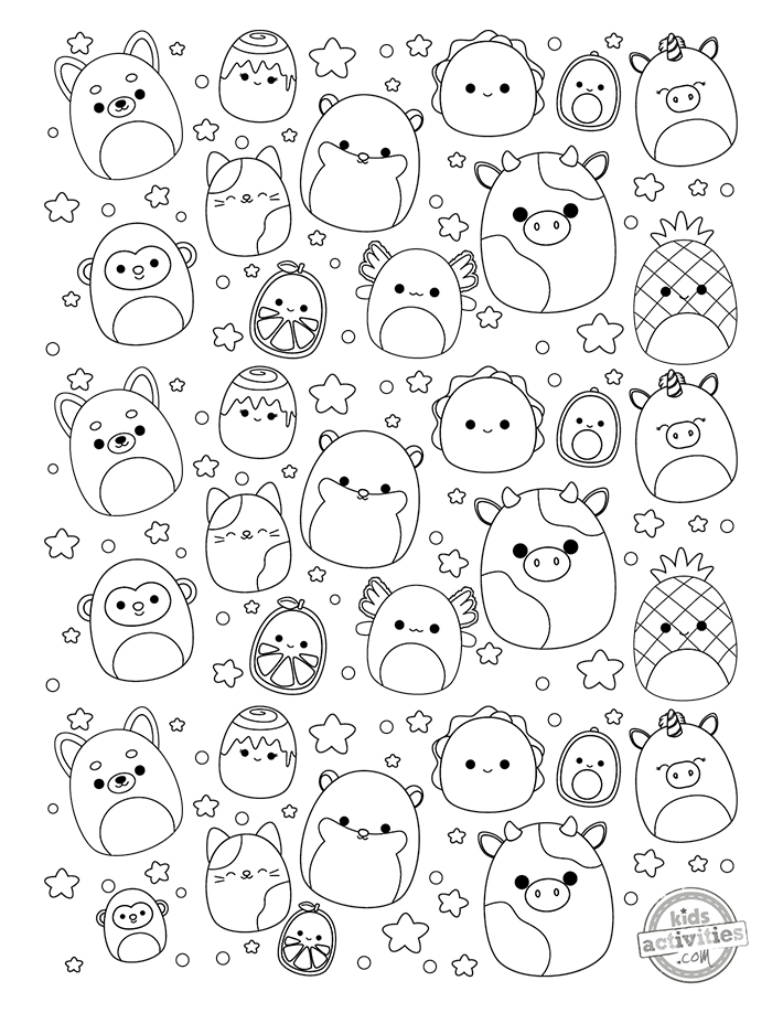 Cutest ever squishmallow coloring pages kids activities blog