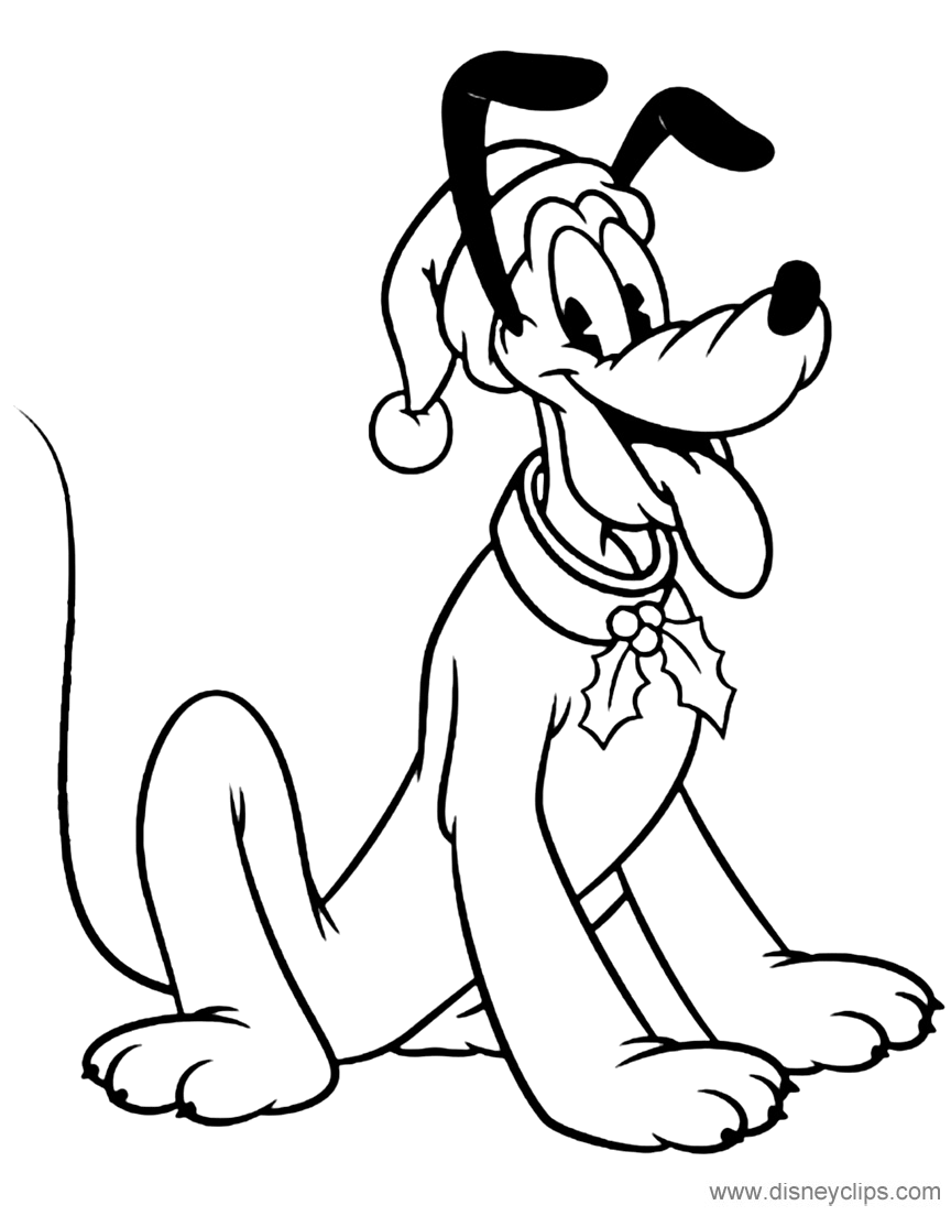 Mickey mouse friends christmas coloring pages