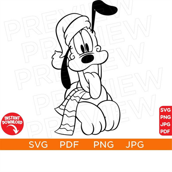 Pluto vector christmas svg pluto ears svg dog png disneyla