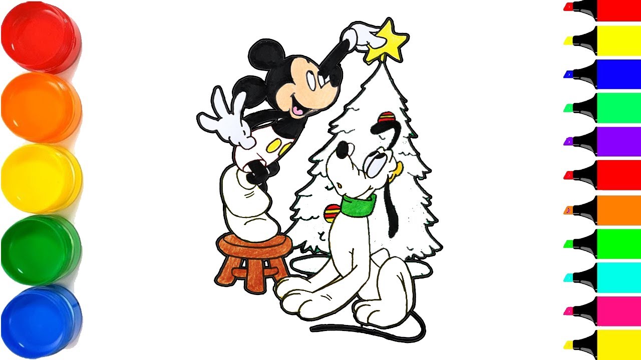 Mickey mouse christmas drawing merry christmas drawing