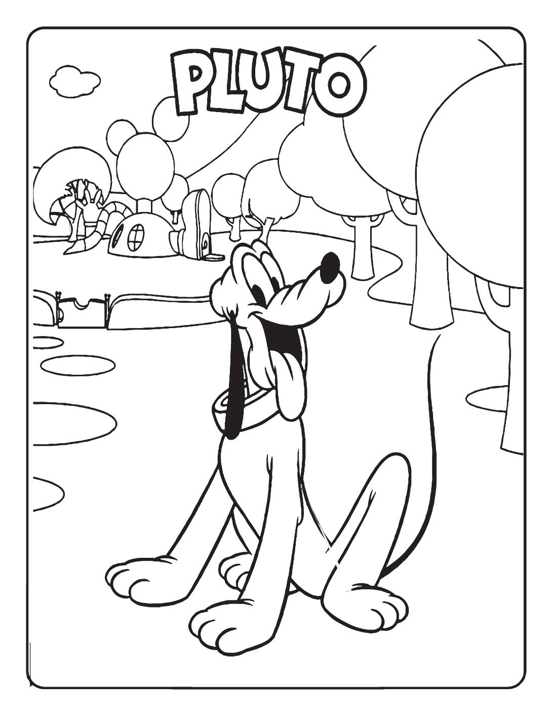 Pluto coloring page