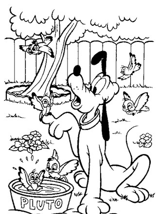 Disney characters coloring page