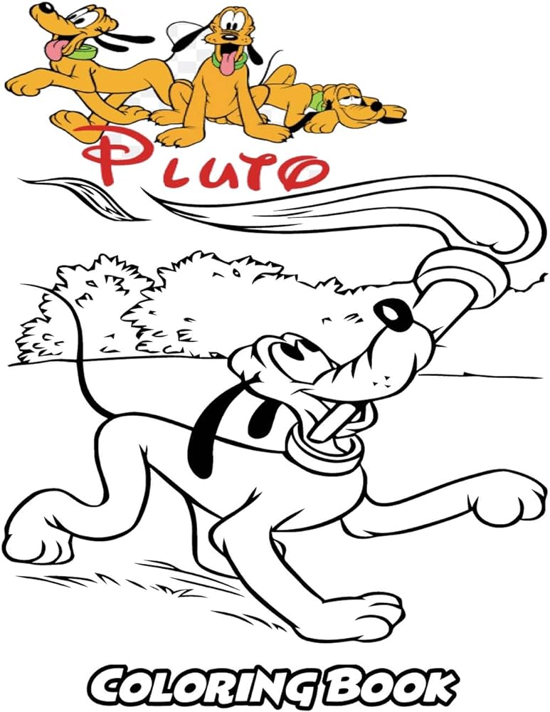 Pluto coloring book coloring book for kids and adults activity book with fun easy and relaxing coloring pages by