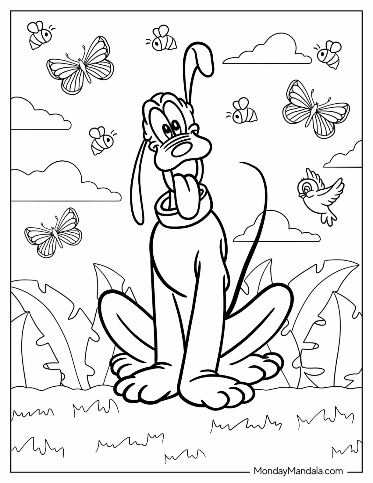 Pluto coloring pages free pdf printables