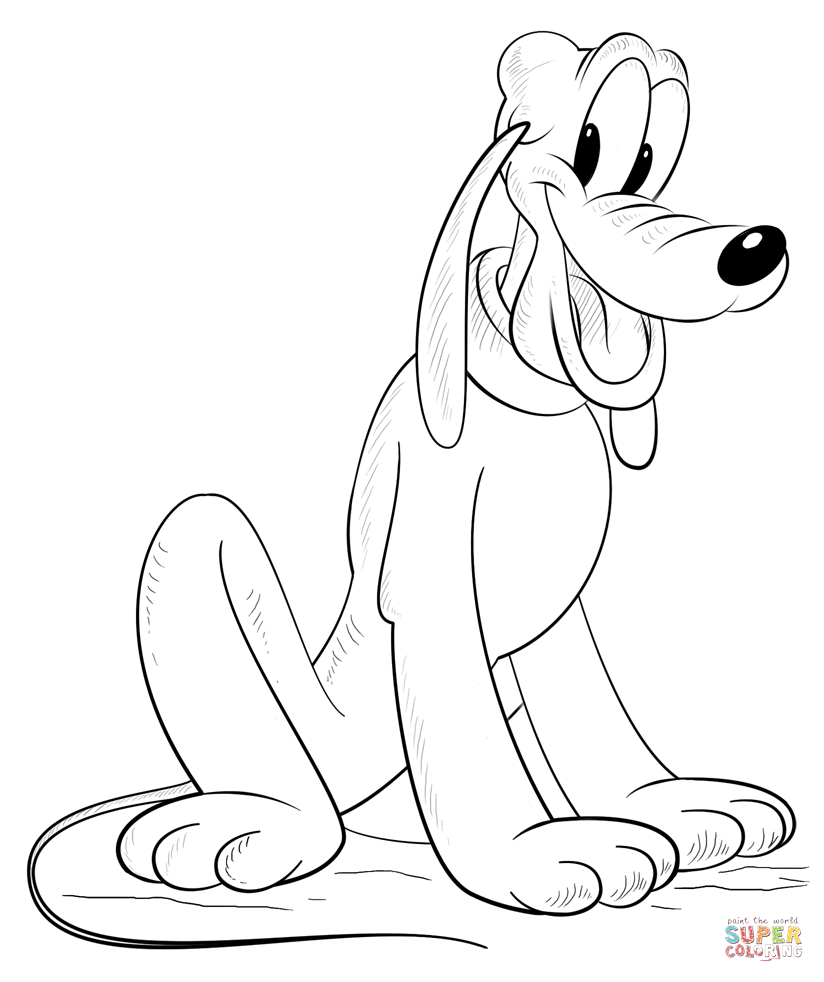 Free printable pluto coloring pages for kids