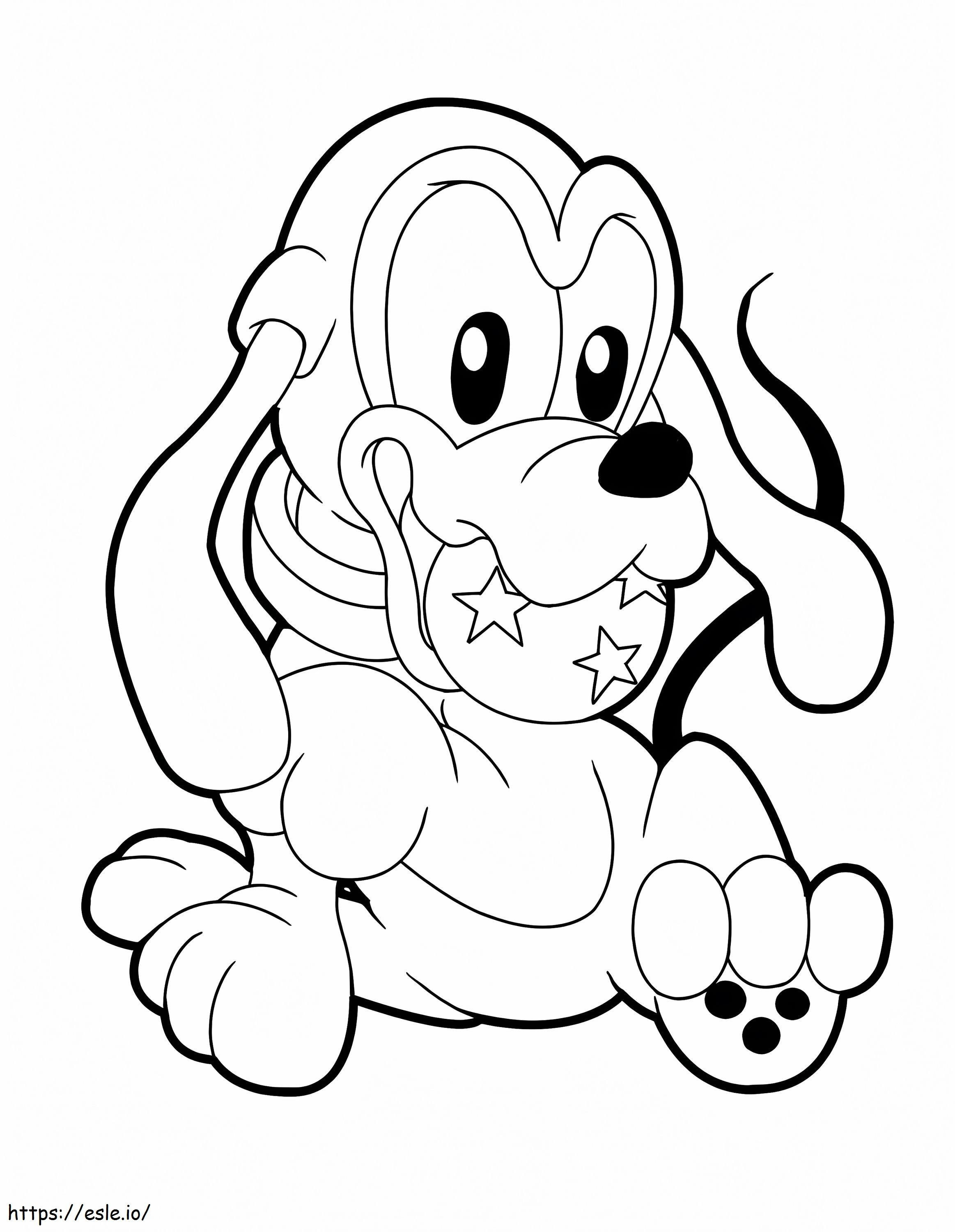 Cute baby pluto coloring page