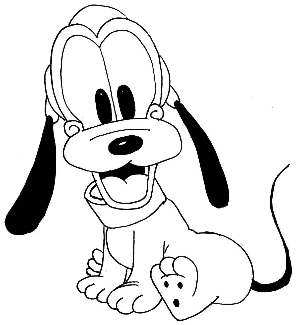 Online coloring pages coloring page baby pluto cartoons download print coloring page