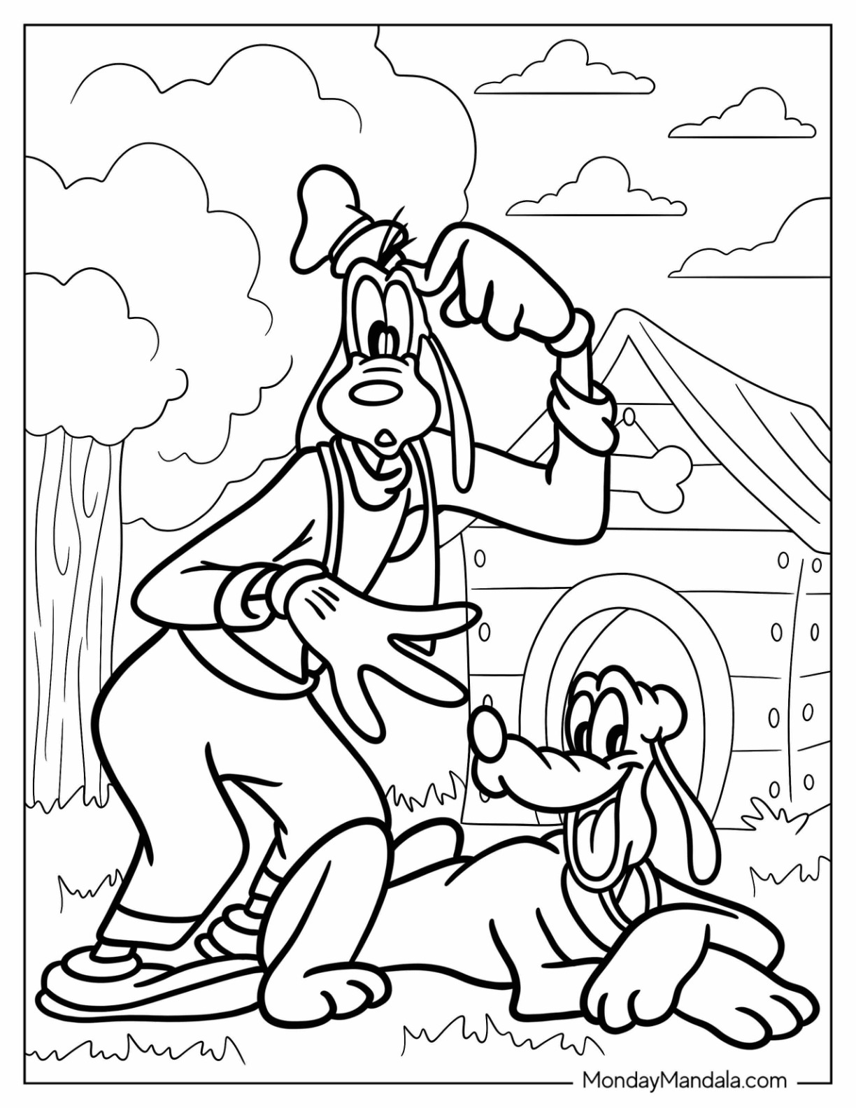 Pluto coloring pages free pdf printables