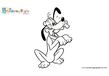 Online pluto coloring pages for kids by the learning apps tpt