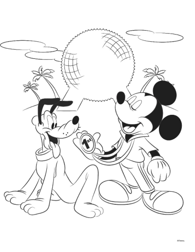 Pluto coloring page worksheets printables