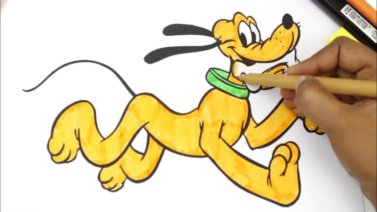 Pluto dog coloring pages for kids to learn colorspluto from mickey mouse clubhouse disney coloring