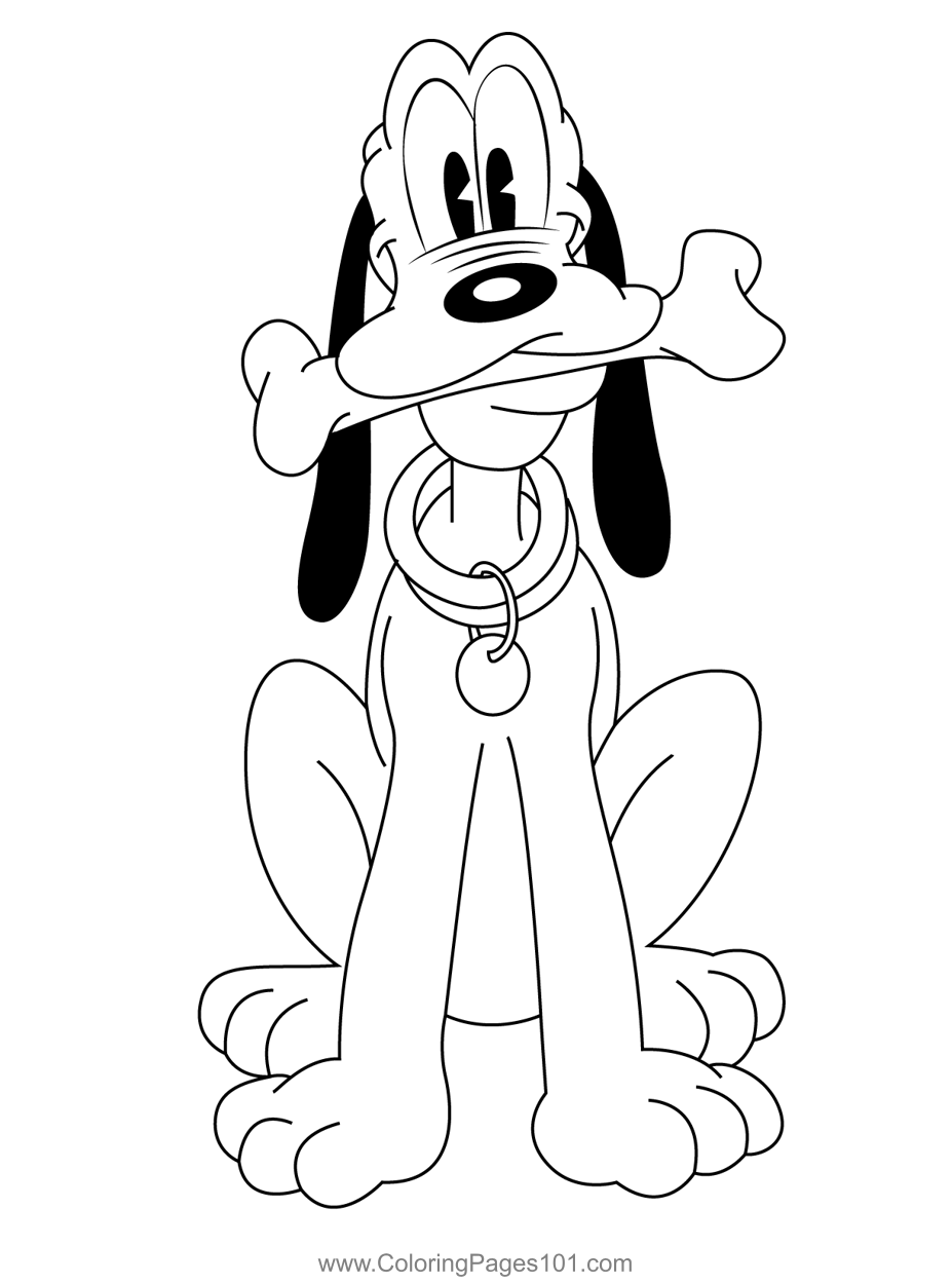 Nice dog coloring page for kids