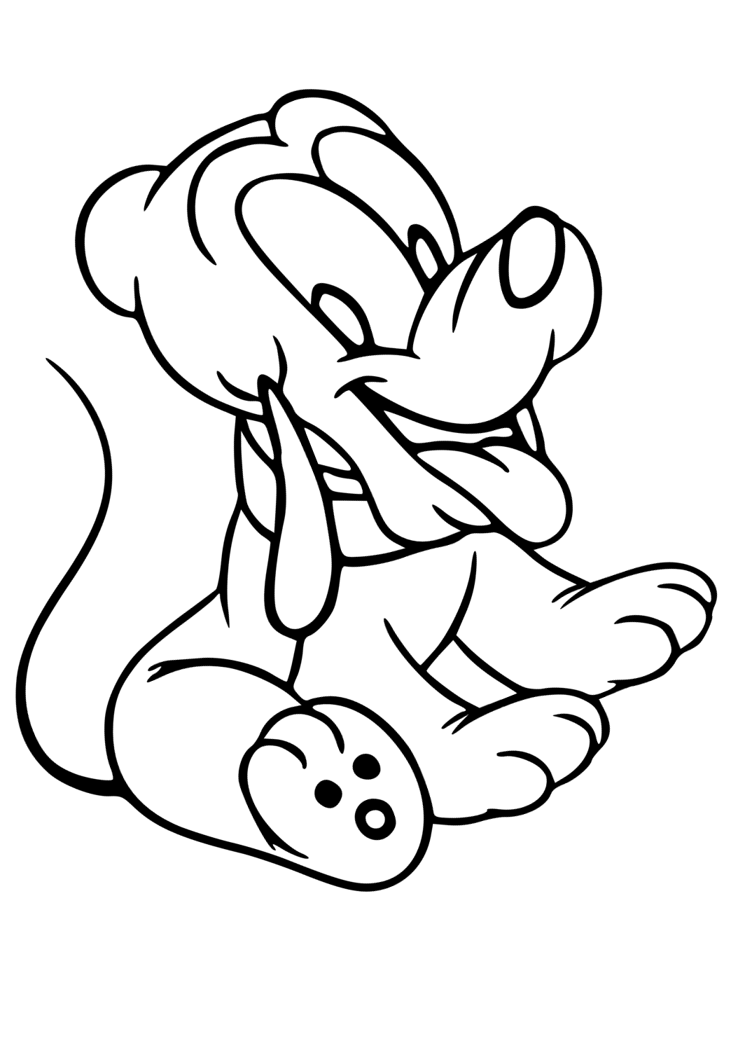 Free printable pluto puppy coloring page for adults and kids