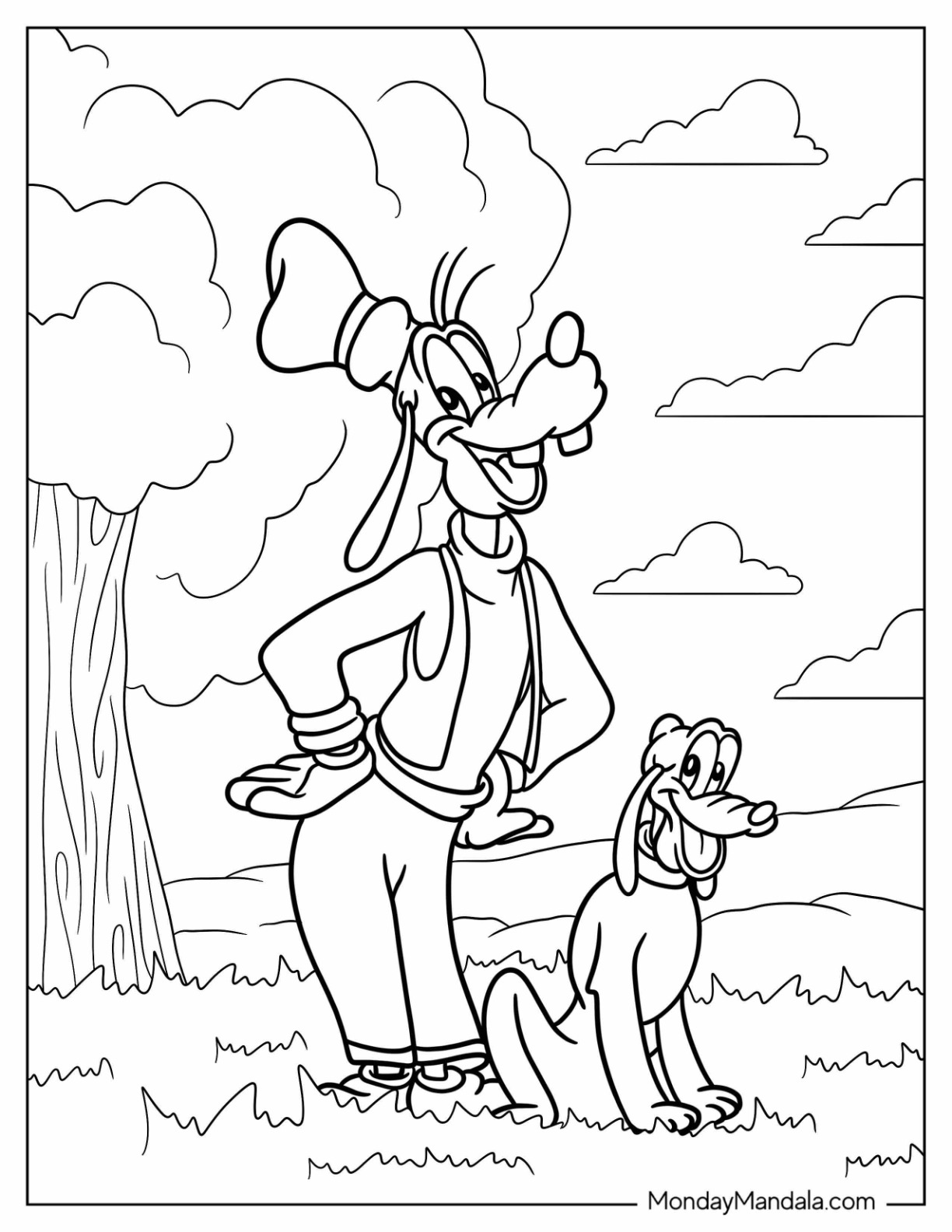 Pluto coloring pages free pdf printables