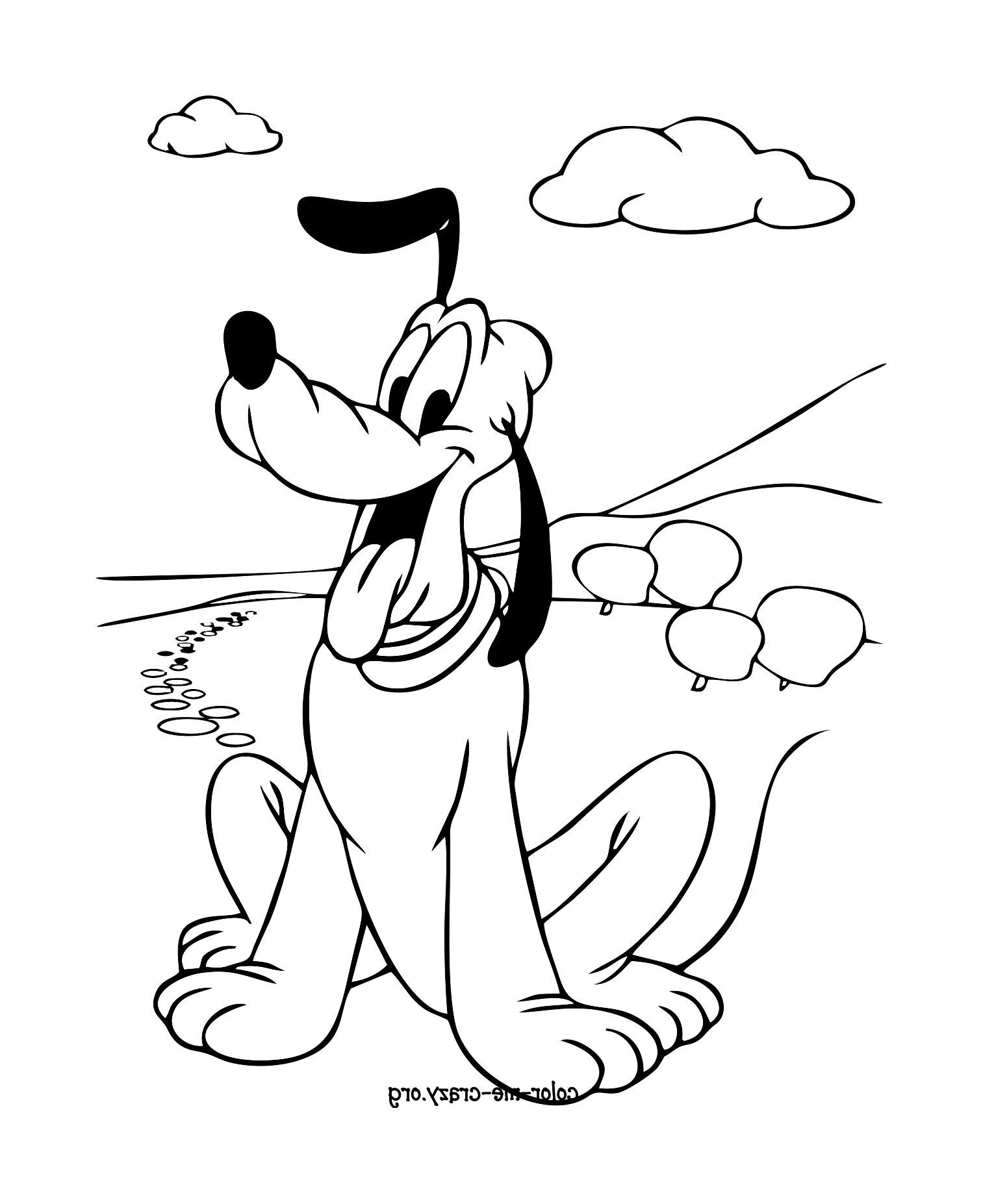 Free coloring pages of pluto