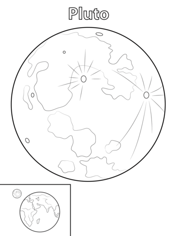 Pluto planet coloring page free printable coloring pages