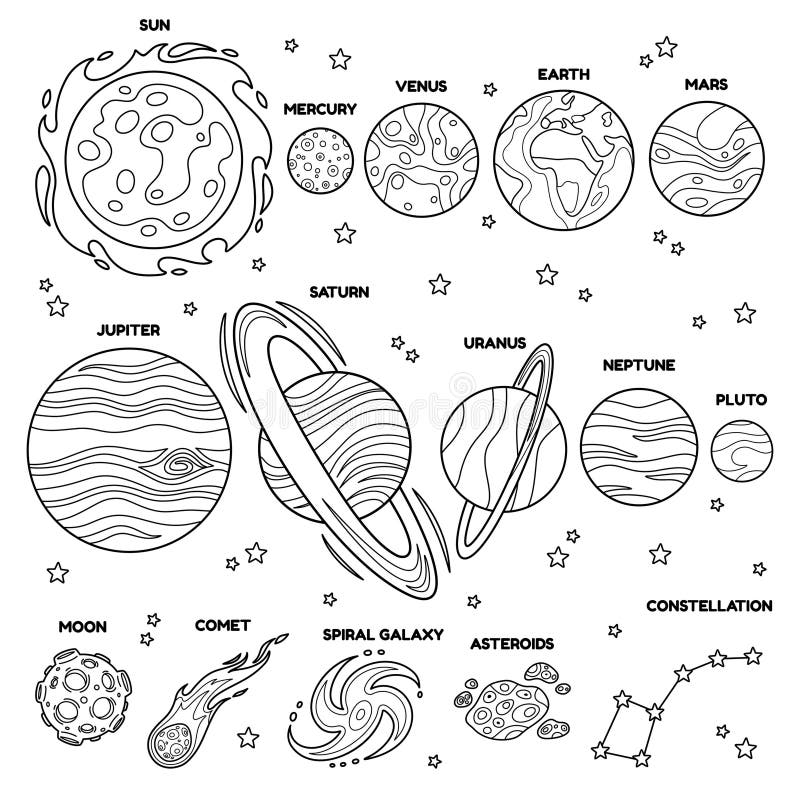 Neptune planet coloring stock illustrations â neptune planet coloring stock illustrations vectors clipart