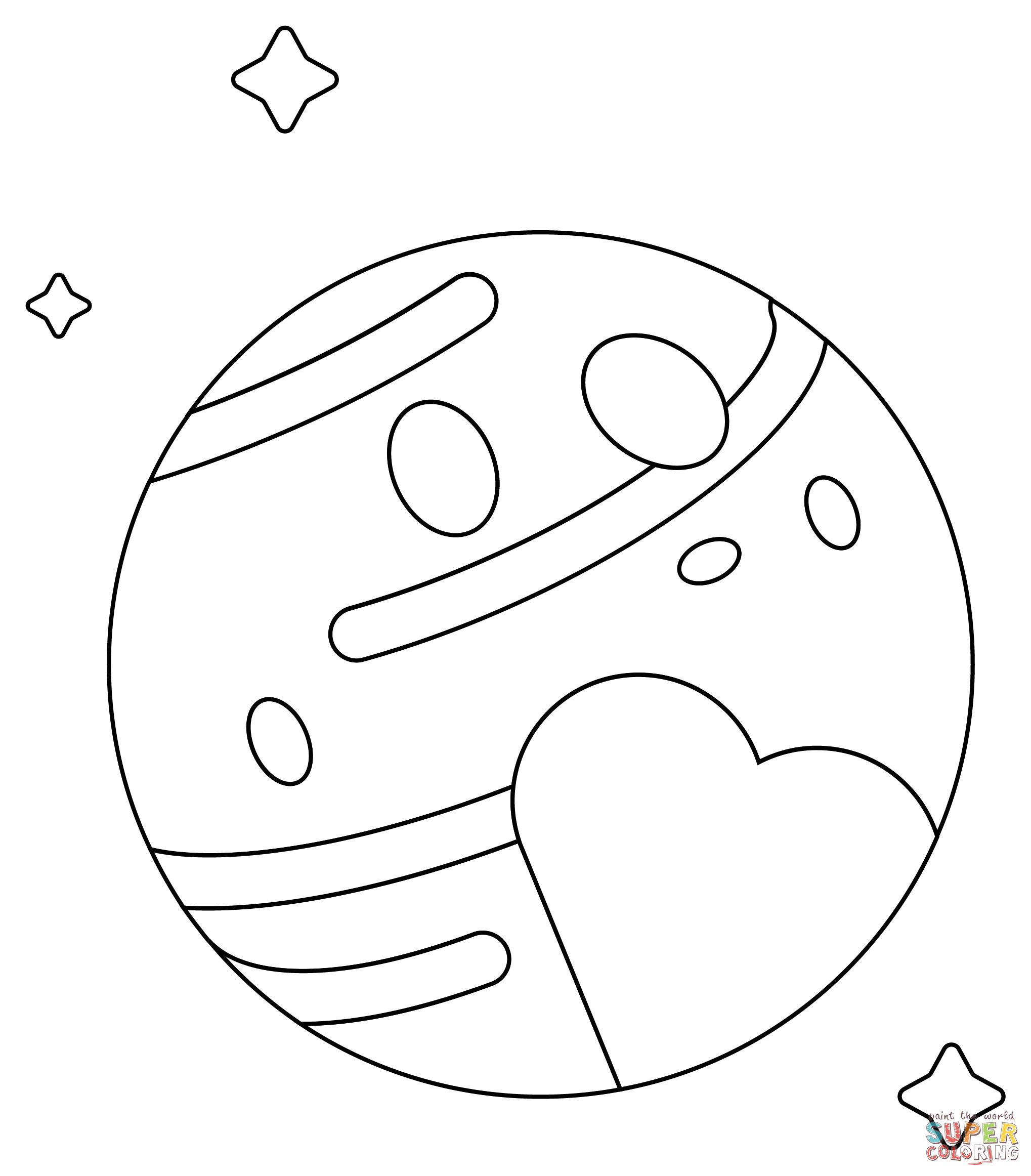 Pluto planet coloring page free printable coloring pages