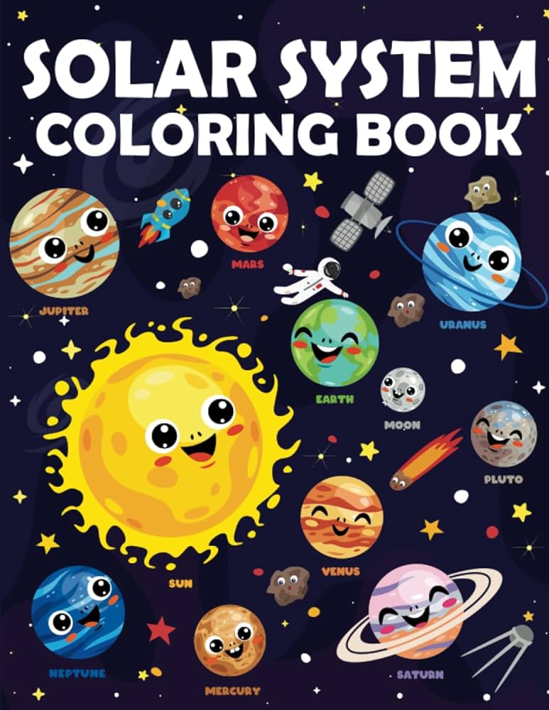 Solar system coloring book for kids planets coloring book adventure robert books