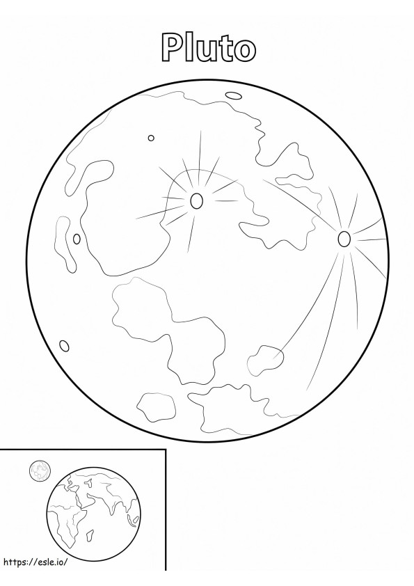 Pluto planet coloring page