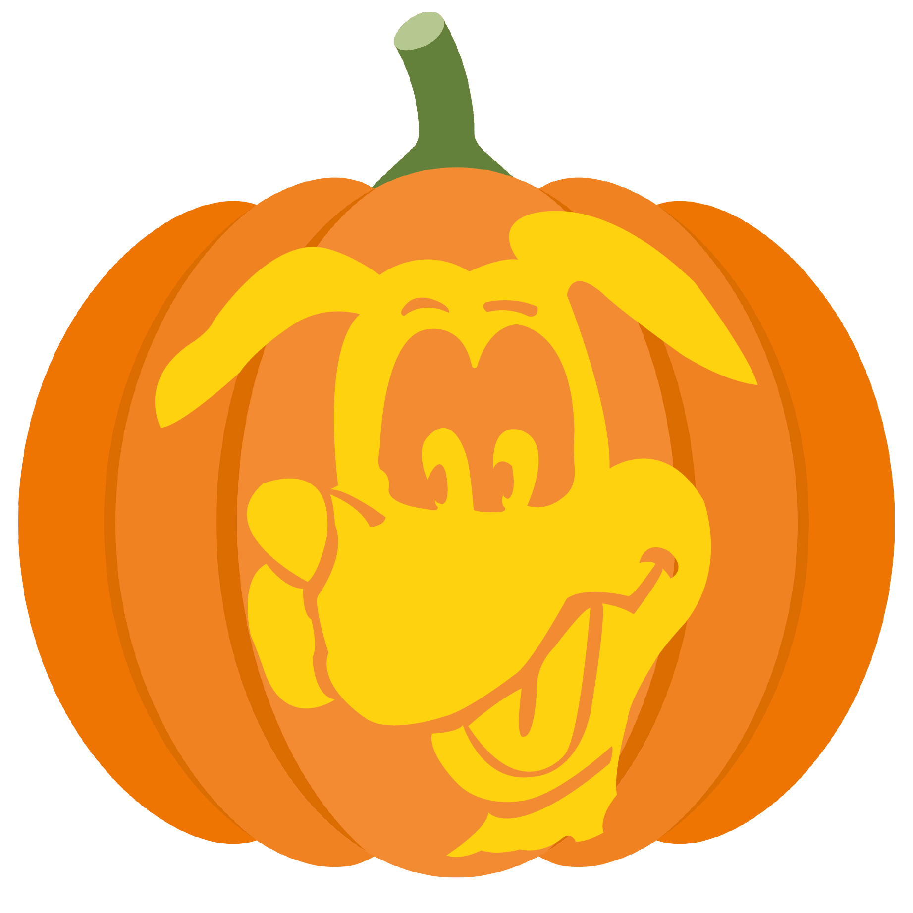 Cartoon dog pumpkin stencil free printable papercraft templates