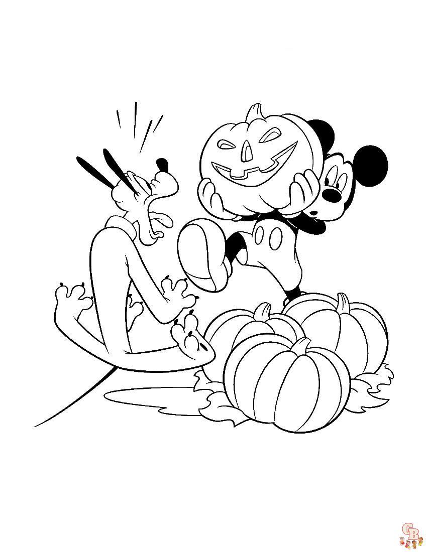 Halloween disney coloring pages free printable