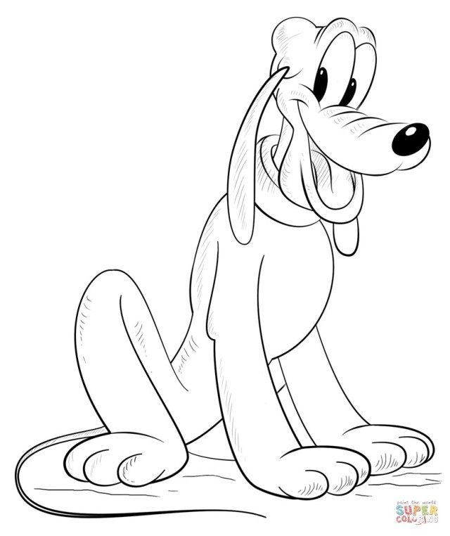 Exclusive photo of pluto coloring pages