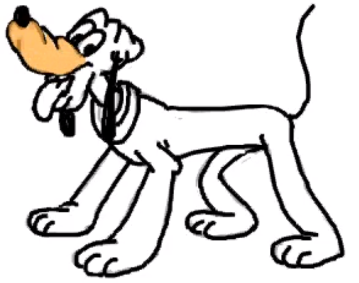 Iq dynamic media disney pluto the dog draw in step