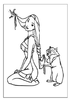 Explore pocahontas world through coloring printable pages inside