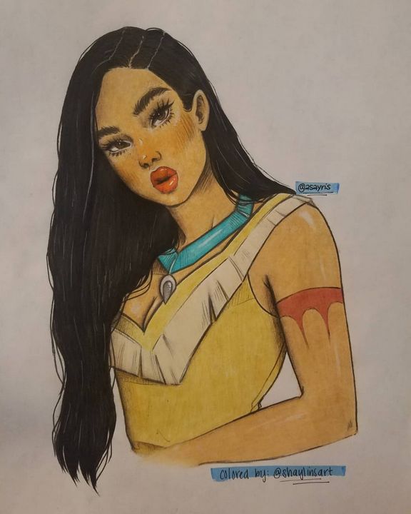 Pocahontas coloring page