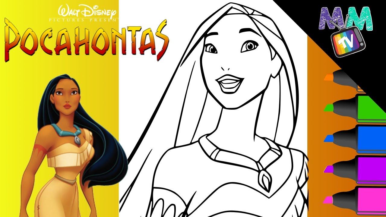 Pocahontas coloring page disney princess coloring pages