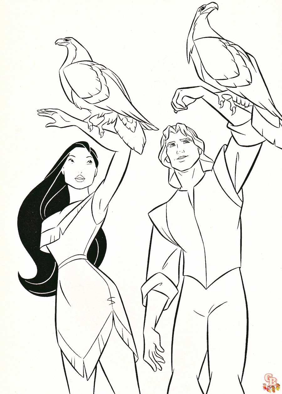 Enjoy with printable and free pocahontas coloring pages