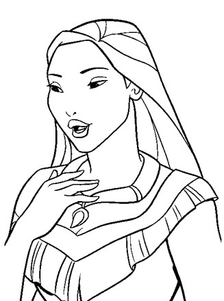 Pocahontas coloring page