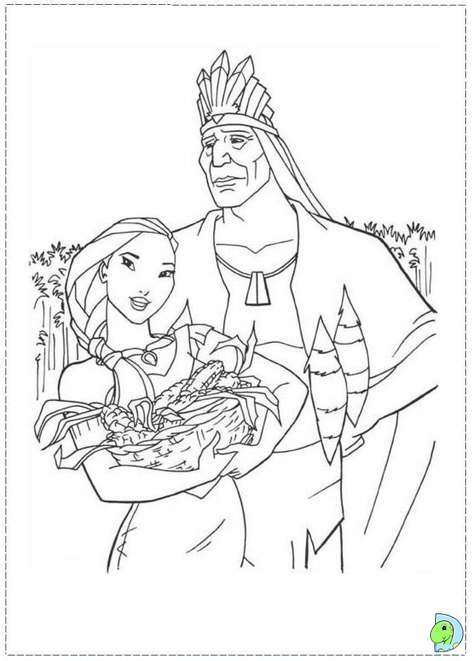 Pocahontas coloring page