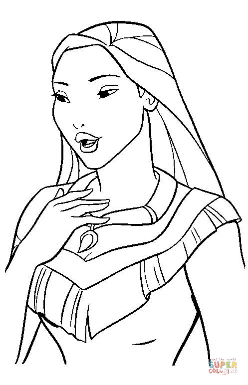 Pocahontas coloring page free printable coloring pages