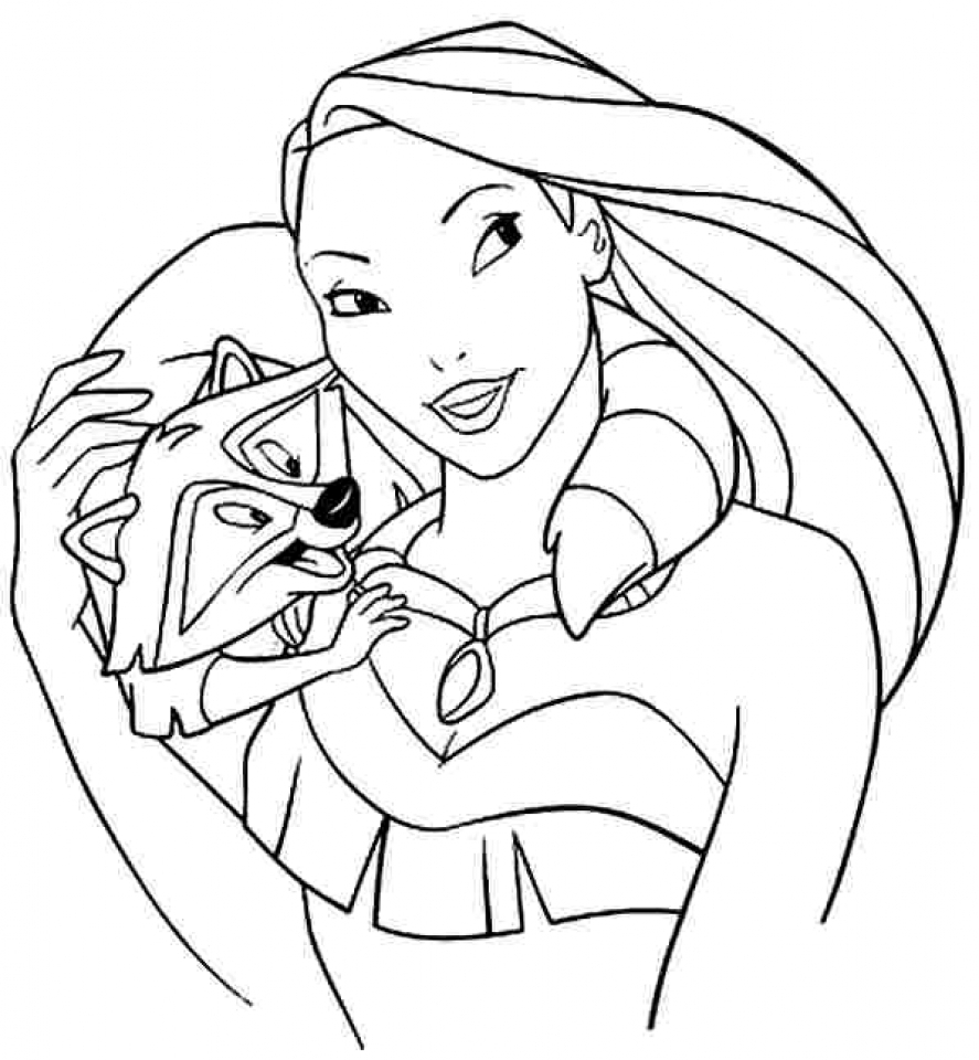 Get this kids printable pocahontas coloring pages free online goz